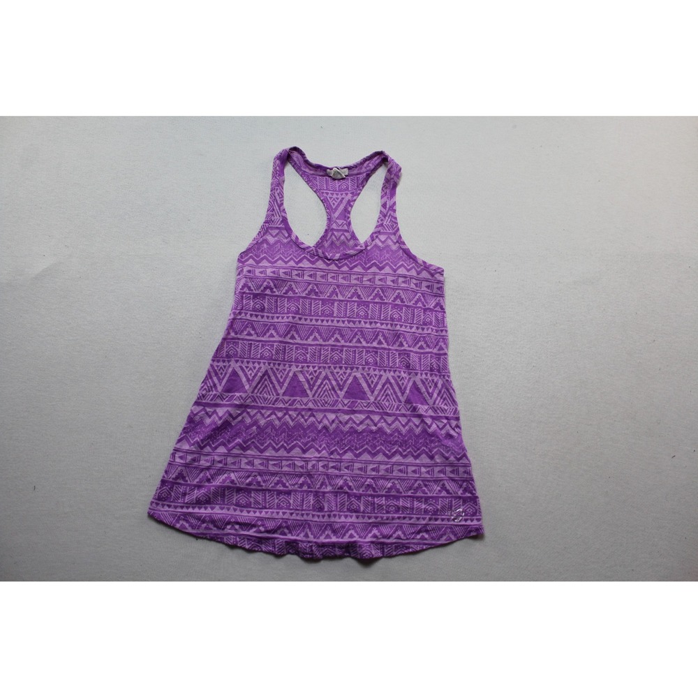 Live Love Dream Tank Top Womens Extra Small Purple Excellent Tribal Racerback